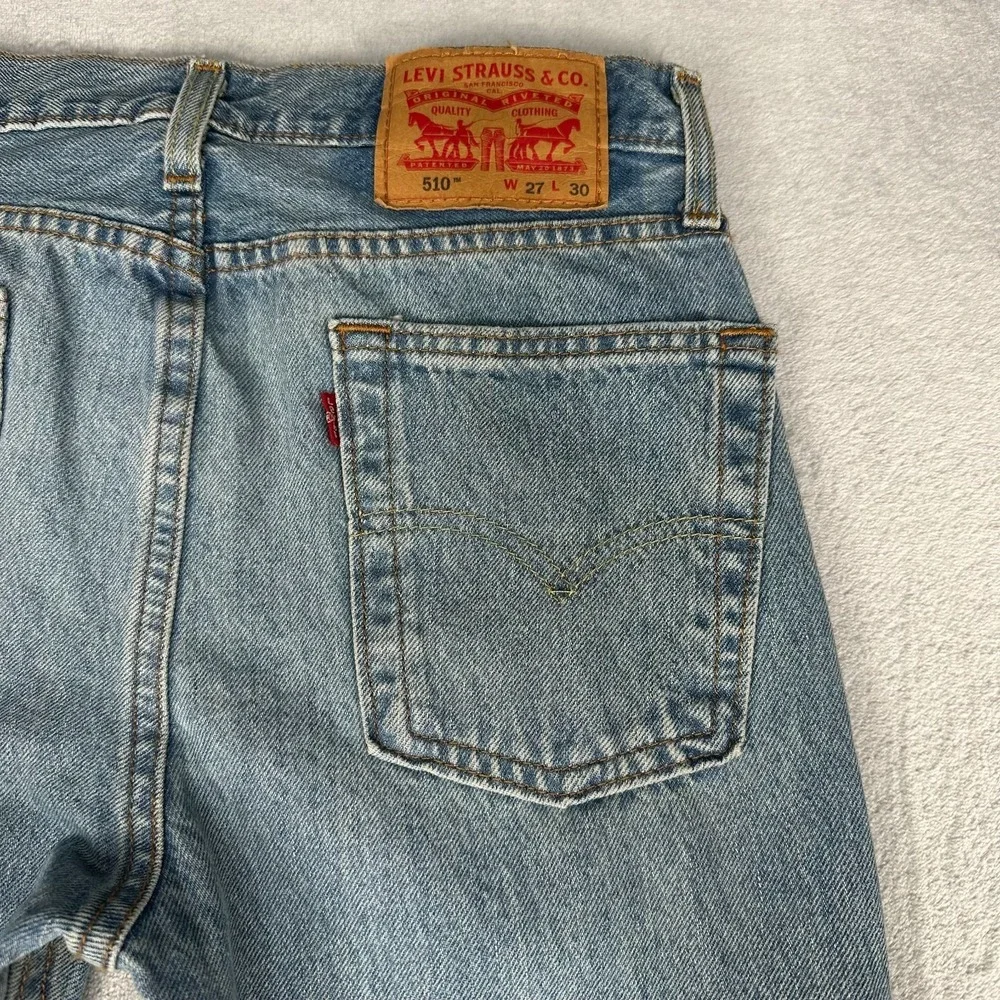 Levi's 510 Skinny Jeans Men's 27x30 Med Wash Blue Denim